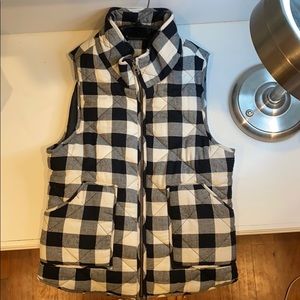 White and Black checkered vest